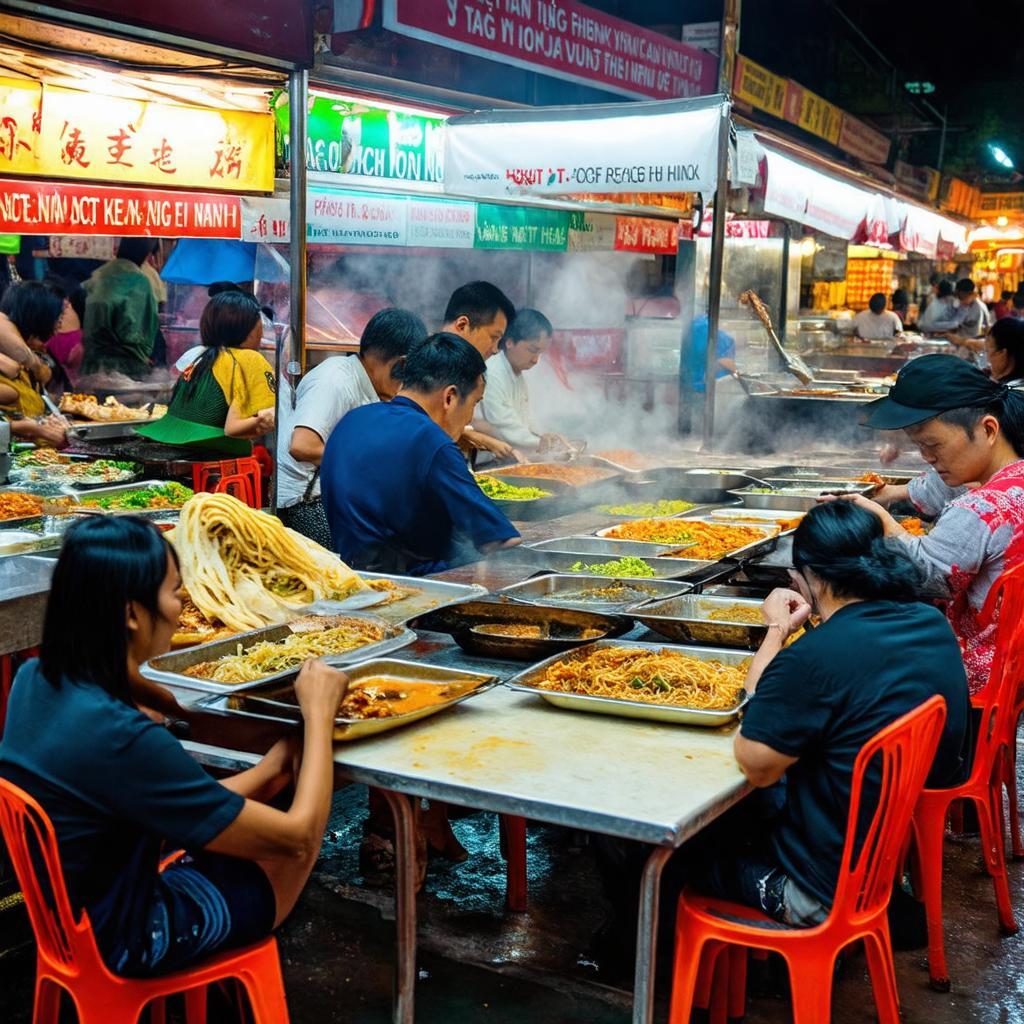 Khu ẩm thực vỉa hè hấp dẫn với nhiều món ăn đặc trưng Sài Gòn tại Chợ An Nhơn.